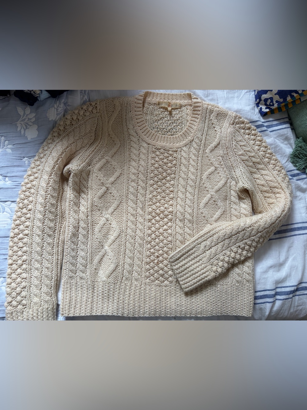 Madewell Alexa Chung Cream Cable-Knit Sweater